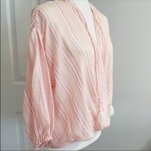 ⭐️Loft Blouse White Multi Size S⭐️